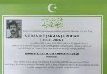 Danas dženaza Erdoanu Morankiću u Brčkom