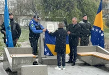 Tuzla: Otkriven spomenik hrabrom policajcu Samiru Mustafiću