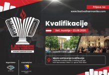 Kvalifikacije za 8. Međunarodni festival harmonike „Sevdalinko harmonikom opjevana“ 23. avgusta u Beču